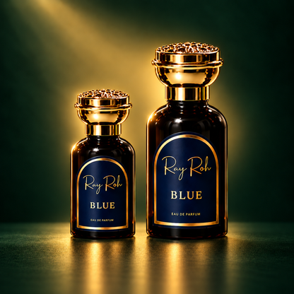 BLUE 50 ml and 100 ml size comparison