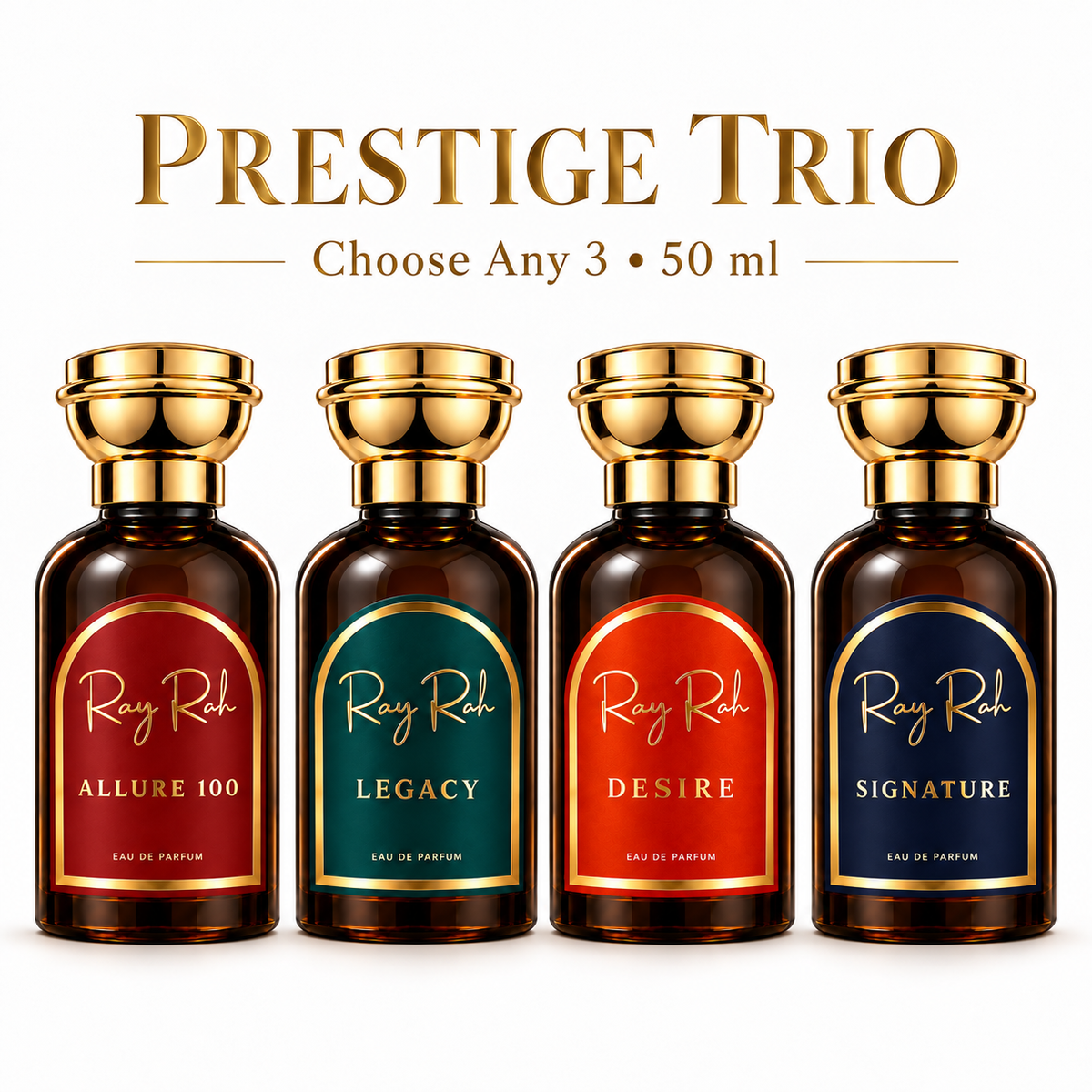Prestige Bundle – Any 3 (50 ML) — eligible fragrance choices including Signature