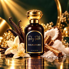 RayRah Signature with vanilla coconut palo santo and white musk notes